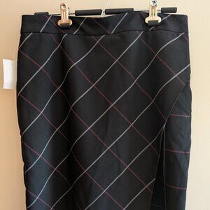 NWT Paraphrase Women's Faux-Wrap Plaid Skirt - Sz 10